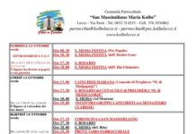 CALENDARIO LITURGICO: Settimana dal 12 al 18 Ottobre CALENDARIO LITURGICO: