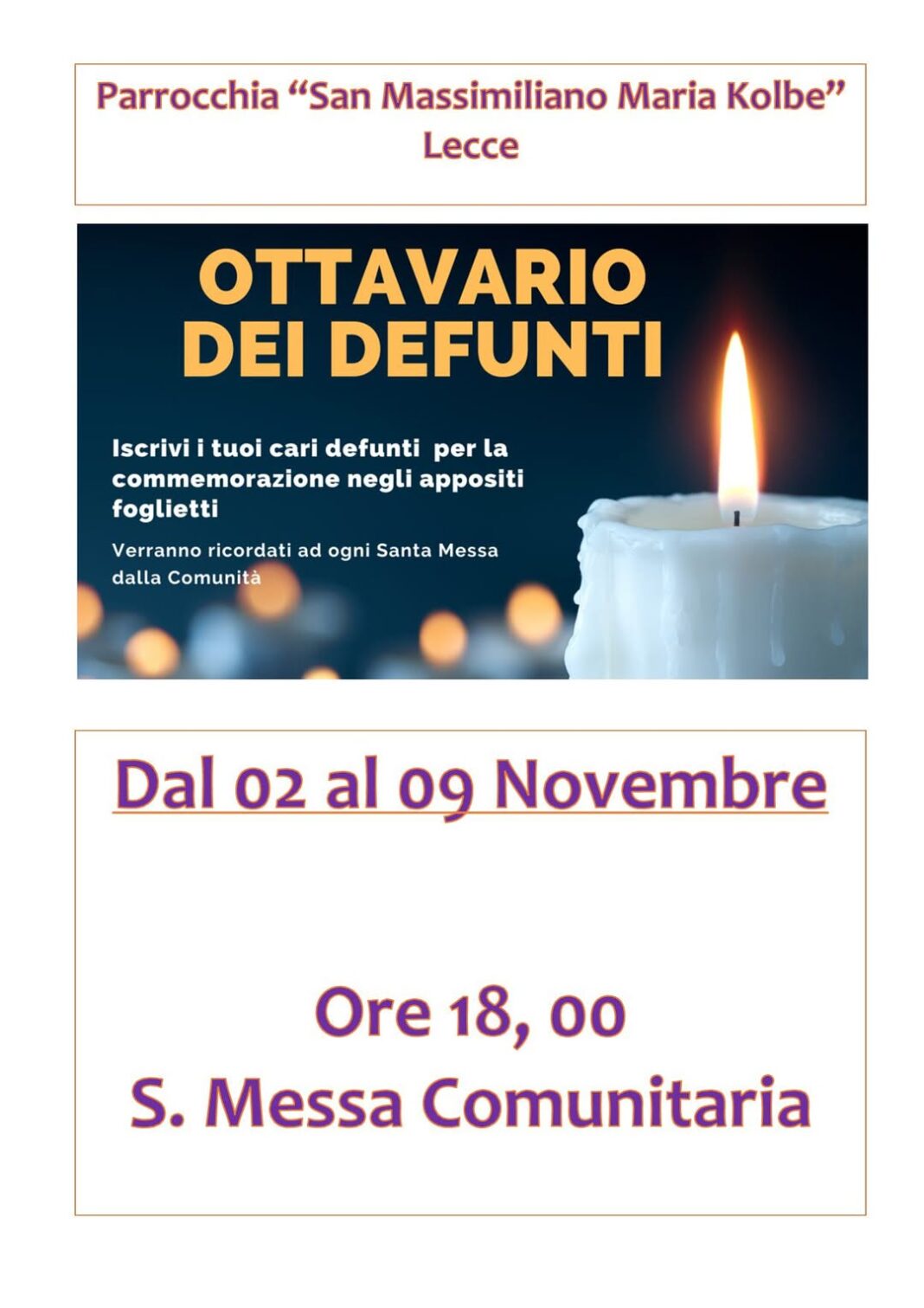 Notizie dalla Parrocchia