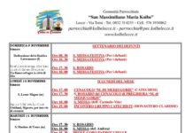 CALENDARIO LITURGICO: Settimana dal 09 al 15 Novembre CALENDARIO LITURGICO: