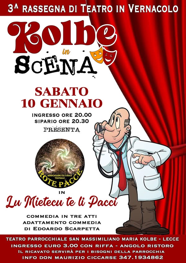 Kolbe in SCENA SABATO 10 GENNAIO