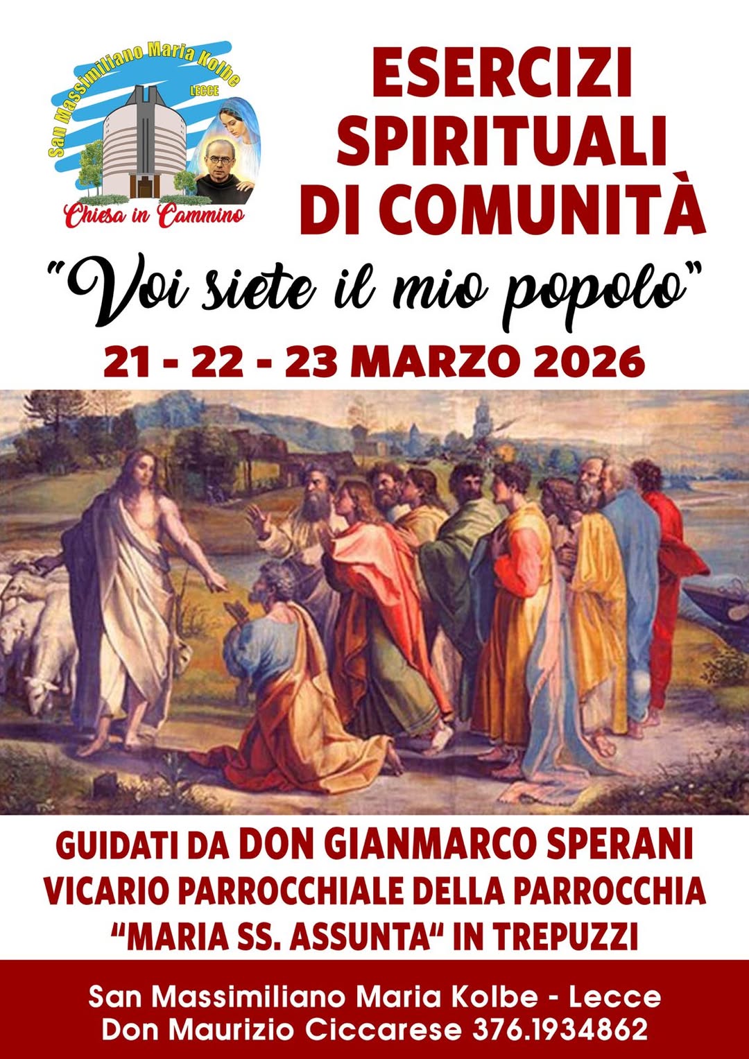 DA SABATO PROSSIMO: ESERCIZI SPIRITUALI PER TUTTI I GRUPPI E TUTTA LA COMUNITA’ IN PREPARAZIONE ALLA PASQUA