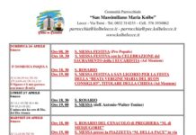 CALENDARIO LITURGICO-PASTORALE: SETTIMANA DAL 26 APRILE AL 02 MAGGIO CALENDARIO LITURGICO-PASTORALE: