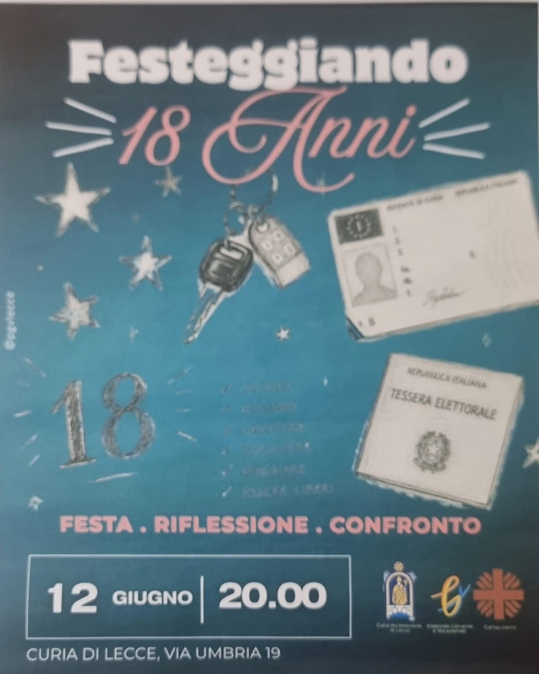 OCCASIONE PER I NUOVI MAGGIORENNI DI RIFLESSIONE E DI CONFRONTO