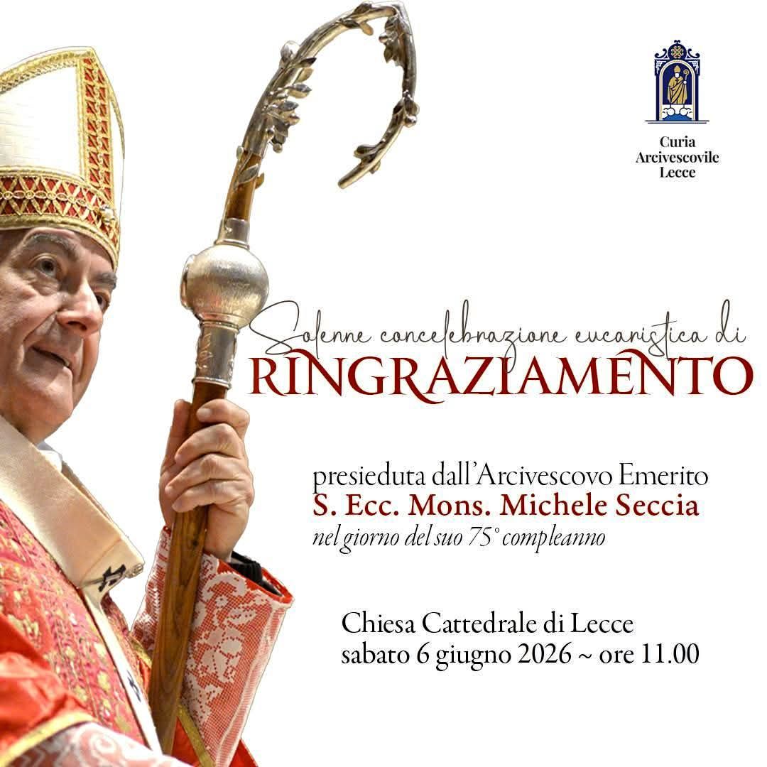 Ringraziamo il Signore per i 75 anni del vescovo emerito Michele